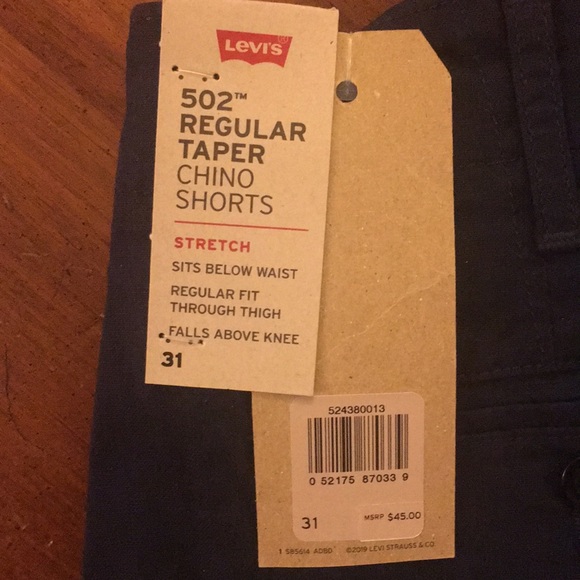 Levi’s 502 Chino Shorts Navy Size 31 - Picture 2 of 4